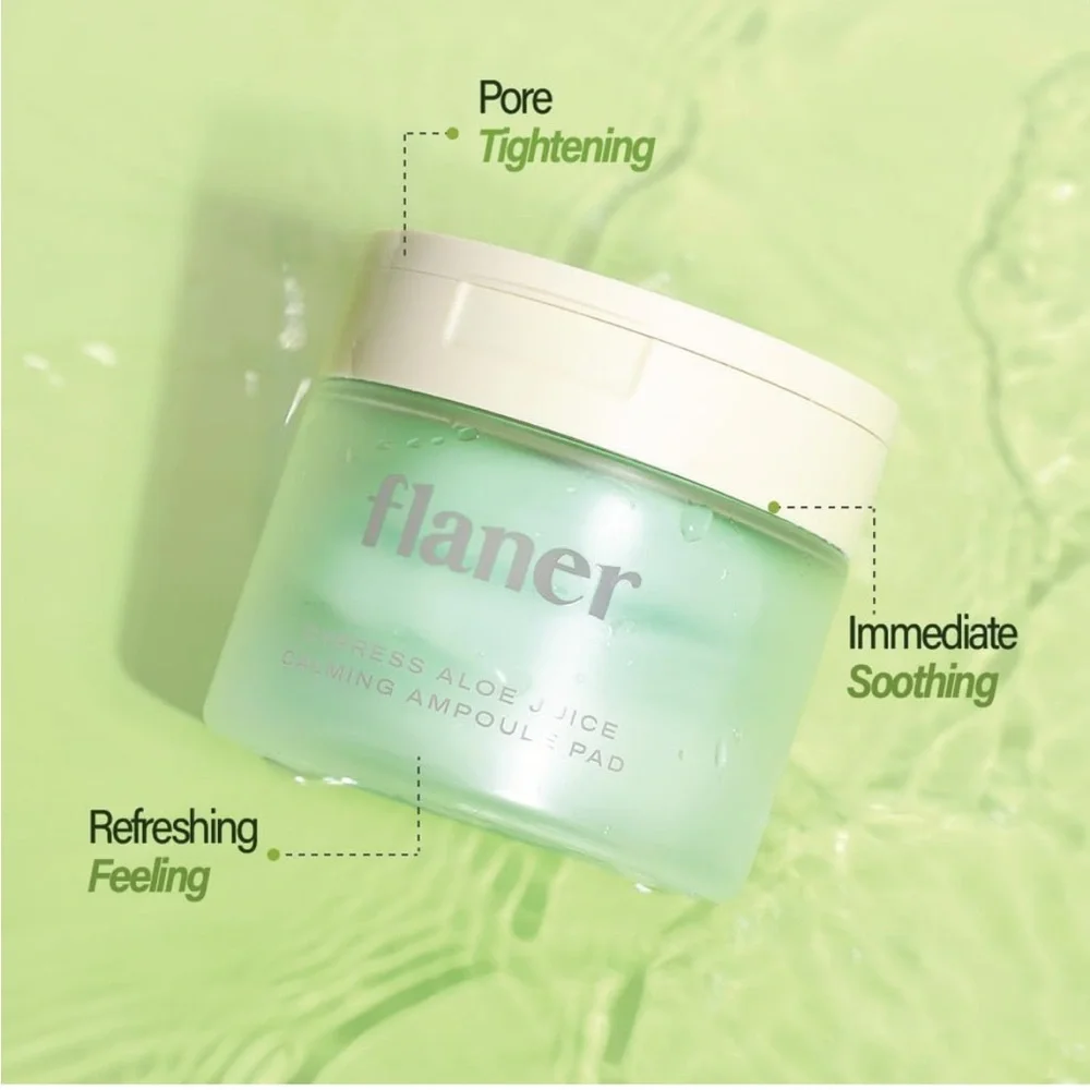 Korean Skincare Flaner Cypress Aloe Calming Toner Pads